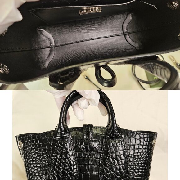 Authentic Longchamp Rosseau Mini Leather Croc Embossed - Picture 16 of 17